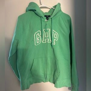 green gap zip up hoodie